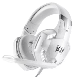 Fone de Ouvido G2000 com Fio, Controle de Volume e Iluminação LED para PS4/PS5/XBOX/PC (Branco)
